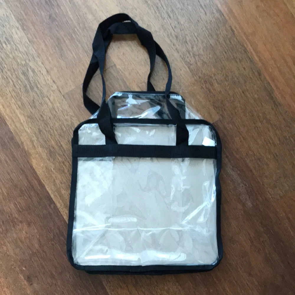 Clear see through small tote bag